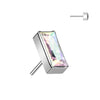 Titanium top rectangular zirconia Push-In