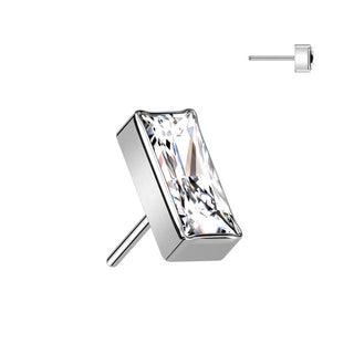 Titanio Superiore a zircone rettangolare Push-In