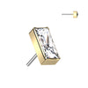 Titanio Superiore a zircone rettangolare Push-In
