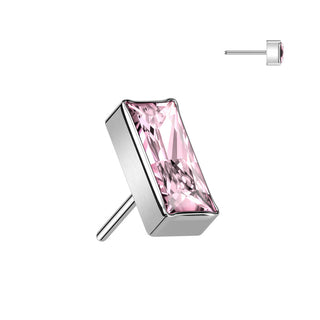 Titanio Superiore a zircone rettangolare Push-In