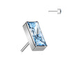 Titanio Superiore a zircone rettangolare Push-In