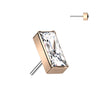 Titanio Superiore a zircone rettangolare Push-In