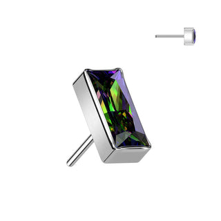 Titanio Superiore a zircone rettangolare Push-In