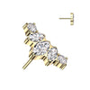 Titanium Top Top Marquise Cut Zirconia Push-In