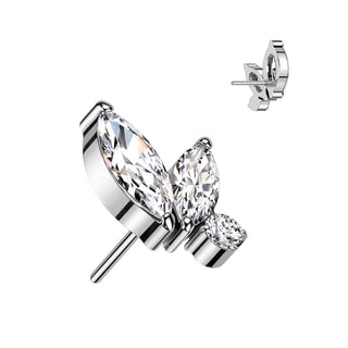 Titanium Top top marquise cut zirconias Push-In