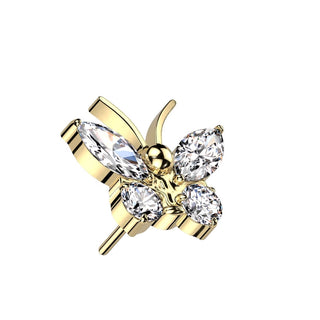 Top Top Butterfly Zirconia Push-In