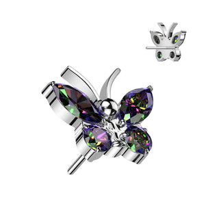 Top Top Butterfly Zirconia Push-In