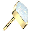 Titanium Top top diamond shaped opal zirconia Push-In