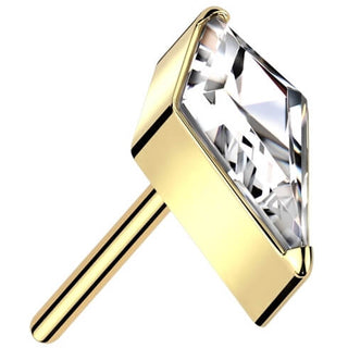 Titanium Top top diamond shaped opal zirconia Push-In