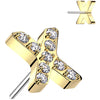Titane Embout Croix Zircone Enfoncer
