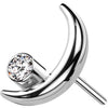 Titane Embout Demi-Lune Zircone Enfoncer