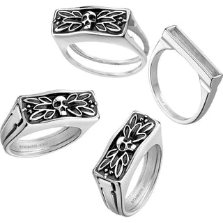 Finger Ring 2 piece secret compartment ring