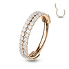 Ring Double Line Zirconia Clicker