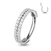 Ring Double Line Zirconia Clicker