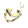 Anello Piercing  Design Onda Clicker
