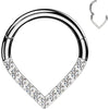 Anello Piercing  Chevron zirconi Segment
