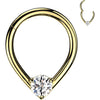 Anello Piercing  Lacrima zircone Segment