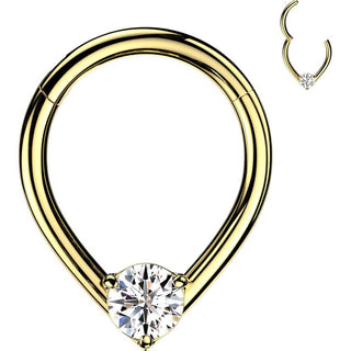 Anello Piercing  Lacrima zircone Segment