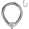 Anello Piercing  Lacrima zircone Segment