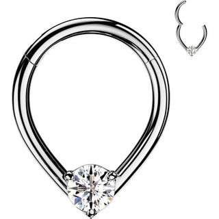 Anello Piercing  Lacrima zircone Segment