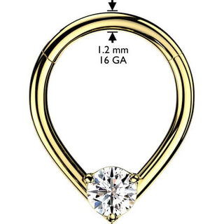 Anello Piercing  Lacrima zircone Segment