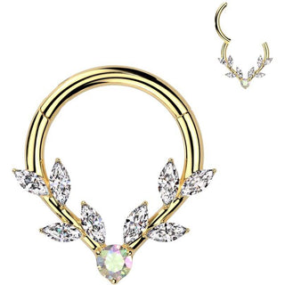 Ring vines zirconia marquise cut Segment