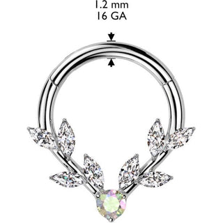 Ring vines zirconia marquise cut Segment