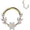 Ring vines flower zirconia marquise cut Segment