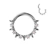 Anello Piercing zirconi Segment