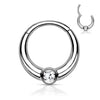 Ring Zirconia Round Clicker