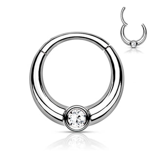 Ring Zirconia Round Clicker