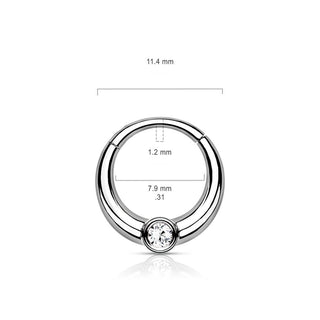 Ring Zirconia Round Clicker