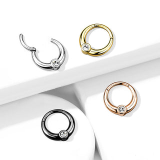 Ring Zirconia Round Clicker