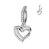 Piercing Nombril cœur pendentif zircone Segment
