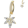 Piercing Nombril fleur pendentif zircone Cliqueur