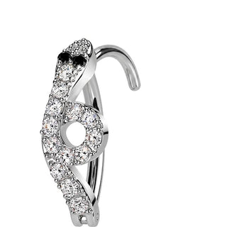 Belly Button Piercing snake zirconia Clicker