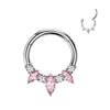 Titanium Ring Marquise Cut 3 Zirconia Clicker
