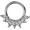 Titanium Ring 7 marquise cut zirconia Segment