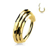 Titanium Ring Triple row Clicker