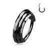 Titanium Ring Triple row Clicker