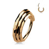 Titanium Ring Triple row Clicker