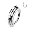 Titanium Ring Triple row Clicker