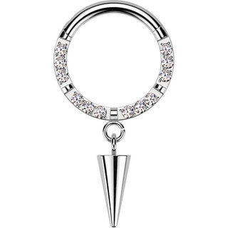 Titanium Ring zirconia spike dangle Segment