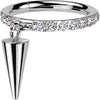 Titanium Ring zirconia pendulum dangle Segment