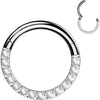 Titanio Anello Piercing Perle Segment