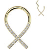 Titanio Anello Piercing  Consapevolezza occhiello zirconi Segment