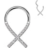 Titanio Anello Piercing  Consapevolezza occhiello zirconi Segment