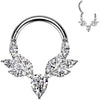 Titanium Ring vines marquise cut zirconia Segment