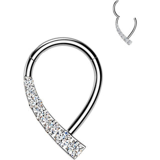 Titanium Ring teardrop zirconia Segment