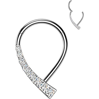 Titanium Ring teardrop zirconia Segment